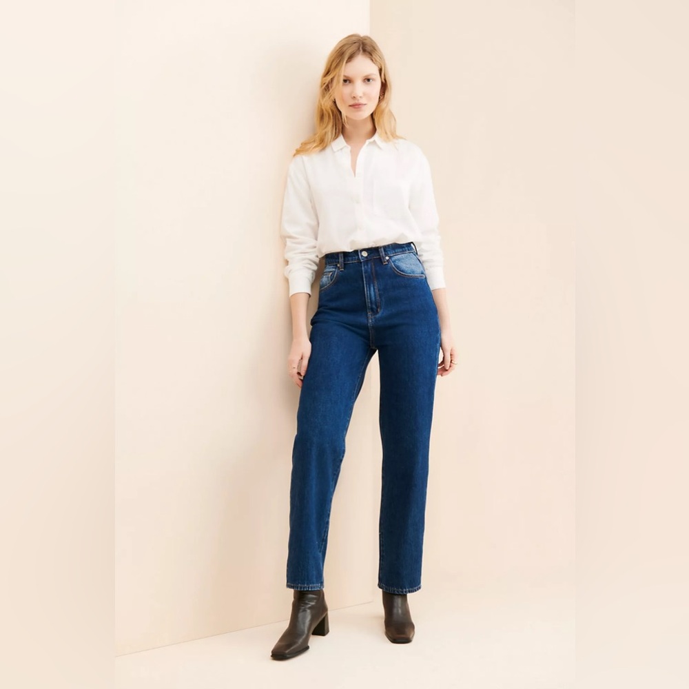 ZGY Denim Hi Mum Straight Leg Jeans